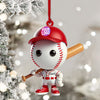 Maxcorners Baseball Christmas Ornament, Personalized Ornament 2D Flat LM2211