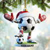 Maxcorners Football Ball Christmas Ornament, Personalized Ornament 2D Flat LM2211