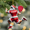 Maxcorners Custom Name Padel Santa Ornament, Christmas Gift for Padel Lover 2D Flat LM2111