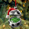 Maxcorners Custom Name Soccer Ornament, Christmas Gift for Soccer Lover 2D Flat LM2111