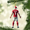 Maxcorners Santa Football Player Keeper Christmas Ornament, Personalized Ornament 2D Flat LM2211