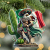 Maxcorners Custom Name Mexico Ornament, Mexico Lover Christmas Gift 2D Flat LM2111