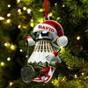 Maxcorners Custom Name Badminton Ornament, Badminton Christmas Gift Decoration3 2D Flat LM2111