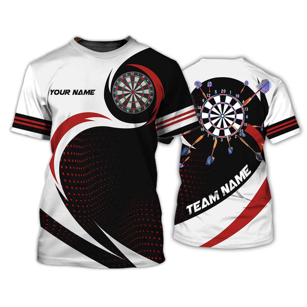 MaxCorners Darts Classic Pattern Customized Name, Team Name 3D Polo Shirt For Men