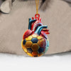 Maxcorners Ball Heart Home Decor Christmas Ornament, Personalized Ornament 2D Flat LM2211