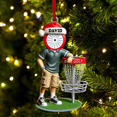 Maxcorners Custom Name Golf Ornament, Christmas Gift Decoration 2D Flat LM2211