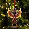 Maxcorners Custom Name and Number Football Champion Memorial Ornament, Christmas Gift 2D Flat LM2111