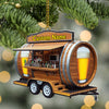 Maxcorners Custom Name Barista Ornament, Barista Christmas Decoration5 2D Flat LM2111