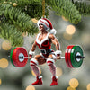 Maxcorners Custom Name Woman Gym Ornament, Gymnastics Christmas Decoration 2D Flat LM2111