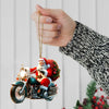 Maxcorners Custom Name Santa Motorbike Ornament, Santa Christmas Gift 2D Flat LM2111