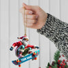 Maxcorners Skateboarding Santa Christmas Ornament, Personalized Ornament 2D Flat LM2211