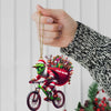 Maxcorners Custom Name Santa Bicycle Ornament, Christmas Gift Decoration 2D Flat LM2111