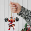 Maxcorners Custom Name Woman Gym Work Out Santa Ornament, Christmas Gift Decor 2D Flat LM2111