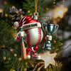 Maxcorners Baseball Champion Christmas Ornament, Personalized Ornament 2D Flat LM2211