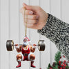 Maxcorners Custom Name Gym Work Out Santa Ornament, Gymnastics Christmas Gift9 2D Flat LM2211