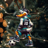 Maxcorners Football Duck Christmas Ornament, Personalized Ornament 2D Flat LM2211