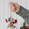 Maxcorners Custom Name France Ornament,  Christmas Gift for France Lover 2D Flat LM2111