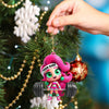 Maxcorners Chibi Girl Weightlifting Christmas Home Decor Christmas Ornament, Personalized Ornament 2D Flat LM2211