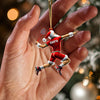 Maxcorners Santa Badminton Christmas Ornament, Personalized Ornament 2D Flat LM2211