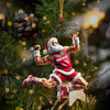 Maxcorners Santa Plays Badminton Christmas Ornament, Personalized Ornament 2D Flat LM2211