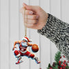 Maxcorners Custom Name Basketball Santa Ornament, Basketball Lover Christmas Gift 2D Flat LM2211