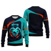Maxcorners 3D Full Print Scuba Diving Heart Shirts Personalized Name Gift For Diver Lovers LM2111