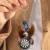 Maxcorners Patriotic Eagle Dartboard 3D Keychain