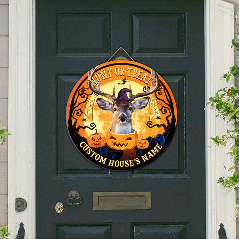 Maxcorners White-tailed Deer Halloween Wooden Sign