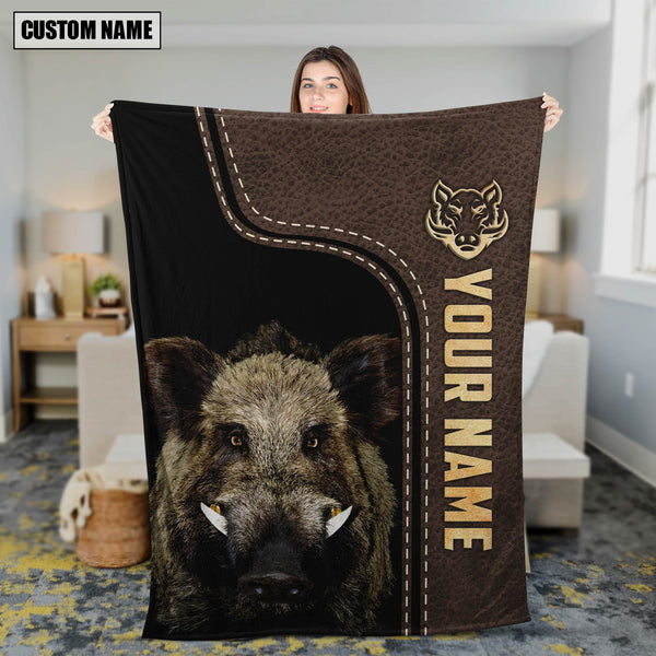 Maxcorners Personalized Boar Hunting Blanket