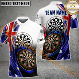 Maxcorners American Flag Darts Polo Shirt Custom Darts Shirt