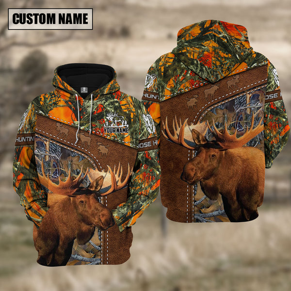 Maxcorners Custom Name Hunting Moose Shirt 3D All Over Printed Clothes