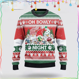 Maxcorners Bowling Gnomes Lovers Gift Oh Bowly Night Ugly Christmas 3D Sweater