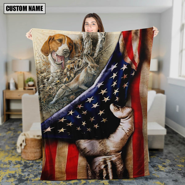 Maxcorners Personalized Rabbit Hunting Blanket