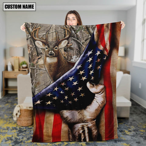 Maxcorners Personalized Deer Hunting Blanket