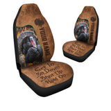 Maxcorners Personalized Name Turkey Hunting Leather Pattern Car Seat Covers