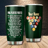 Maxcorners Personalized Name Billiards Players Prayer Tumbler