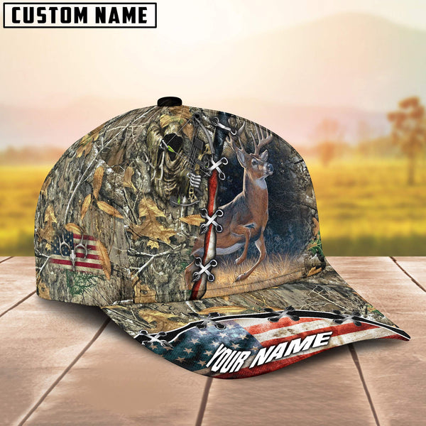Maxcorners American Hunting Deer Personalized Hats 3D Multicolored