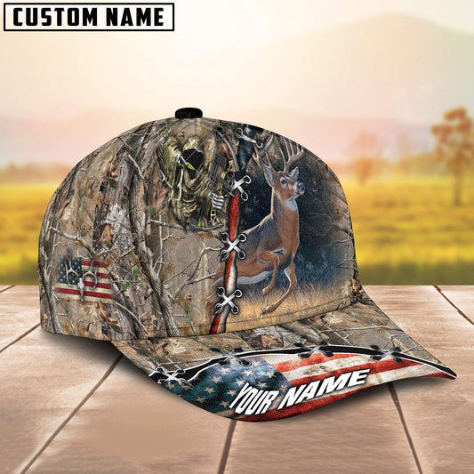 Maxcorners American Hunting Deer Personalized Hats 3D Multicolored