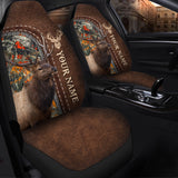 Maxcorners Personalized Name Elk Hunting Camo Car Seat Covers