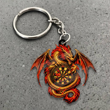 Maxcorners Darts Golden Dragon 3D Keychain