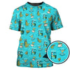 Maxcorners Golf And Margarita Pattern Shirts, Funny Cocktail Golf Polos For Women, Ladies Golf Shirt