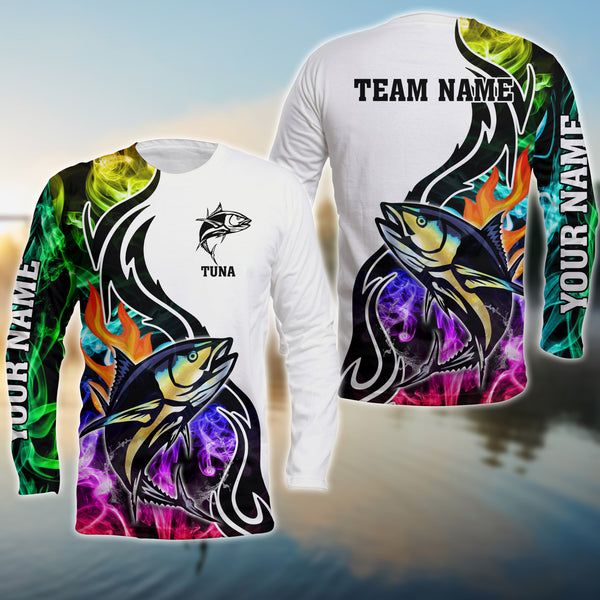 Maxcorners Tuna Fishing Customize Name 3D Shirts