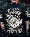 Maxcorners Not All Who Wander Are Lost Compass All Over Print LM1501