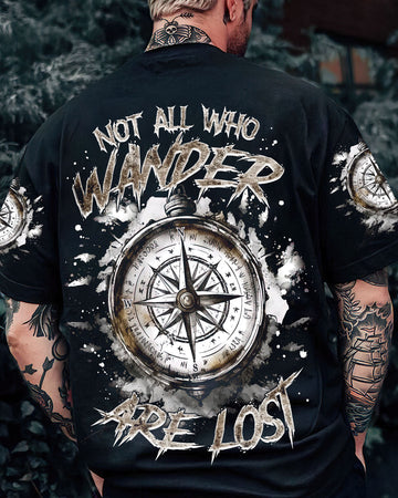 Maxcorners Not All Who Wander Are Lost Compass All Over Print LM1501