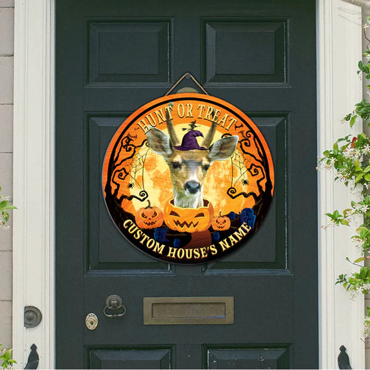 Maxcorners Sitka Deer Halloween Wooden Sign