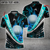 Maxcorners Golf Flaming Magma Multicolor Option Customized Name 3D Shirt