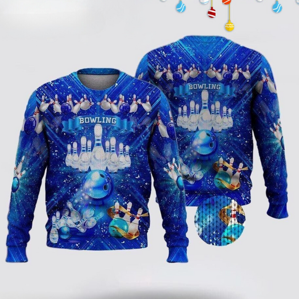 Maxcorners Bowling Royal 3D Sweater