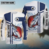 Maxcorners Fishing Sockeye Salmon Customize Name And Boat Name 3D Shirts