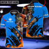 Maxcorners Billiards Scratch Ball Fire Smoke Multicolor Options Customized Name 3D Shirt