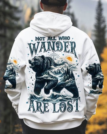 Maxcorners Not All Who Wander Are Lost Bear Compass All Over Print LM1501